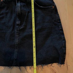 Frayed Black Denim mini skirt